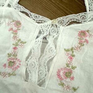 SOLD Embroidered cotton tank